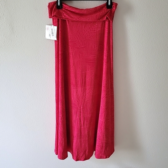 New Lularoe Women's Pink Strecth Maxi Skirt Size Medium - Picture 5 of 5